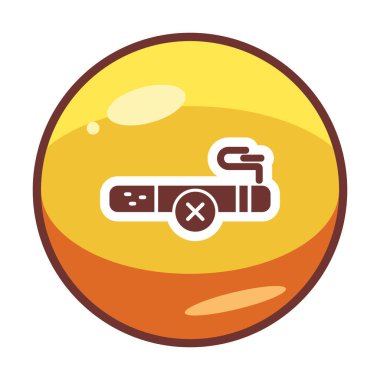 Basit Sigara İçilmez alanı simgesi, vektör illüstrasyonu