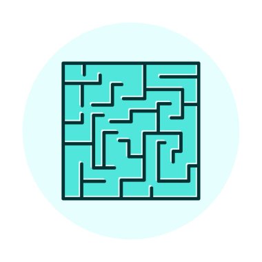 Labirent için labirent oyunu, çözüm. vektör