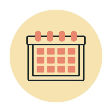 Takvim simgesi vektör illüstrasyonu