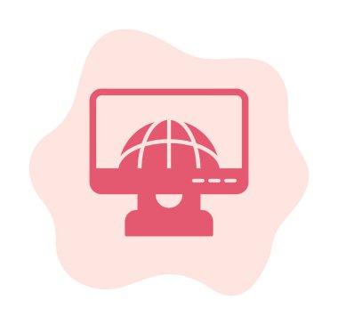 Global News web simgesi vektör illüstrasyonu                