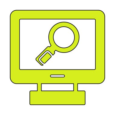 Büyütücü cam çizgi simgesi, arama konsepti