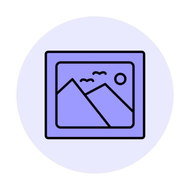 Galeri simgesi, web vektör illüstrasyonu