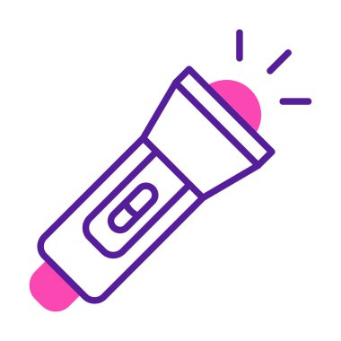 el feneri düz simge vektör çizim  