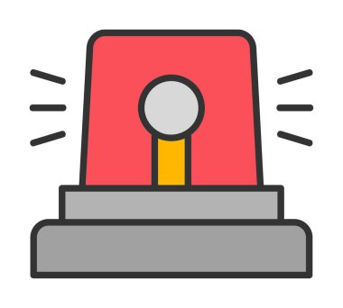 Siren simgesi, vektör çizimi 