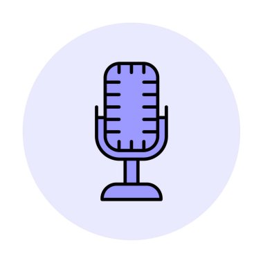 mikrofon web simge vektör çizim 
