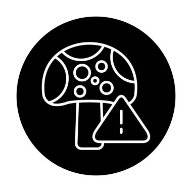 Mantar. Web simgesi basit illüstrasyon