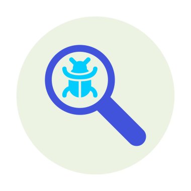 Hata vektörü illüstrasyonlu büyüteç 