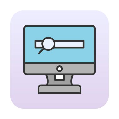 Basit Araştırma simgesi, vektör illüstrasyonu