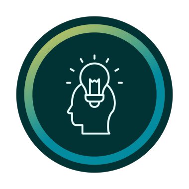 Basit beyin yaratıcı fikir konsept vektör çizimi