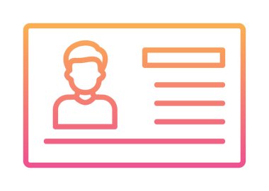 Visa belgesi simgesinin vektör illüstrasyonu 