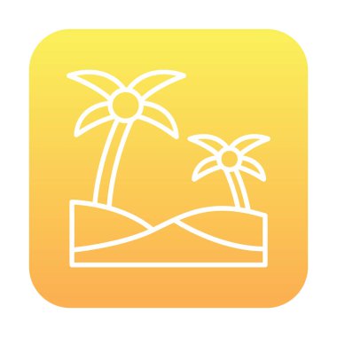 plaj simgesi vektörü beyaz arkaplanda izole edildi