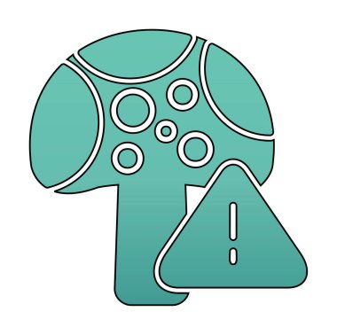 Mantar. Web simgesi basit illüstrasyon