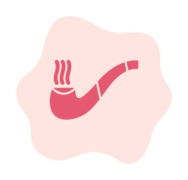 tütün tüttürme çubuğu simgesi, vektör illüstrasyonu