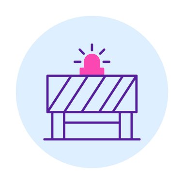 Yol Bariyeri vektör simgesi tasarımı