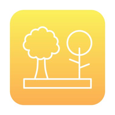 Kişisel ve ticari kullanım için ağaç simgesi vektör illüstrasyonu.