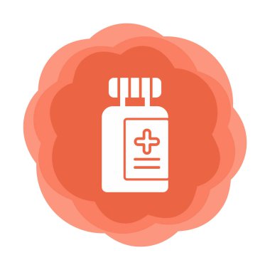 Tıbbi ikon vektör çizimi. Aşı               