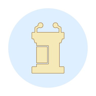 Podyum simgesinin vektör illüstrasyonu 