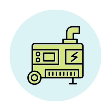 Elektrik Üretici simgesinin vektör çizimi                                        