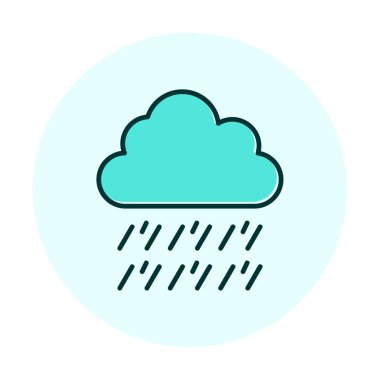 yağmur simgesi, vektör illüstrasyonu  