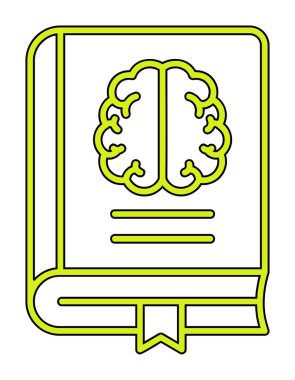 Nöroloji Kitabı web simgesi vektör illüstrasyonu