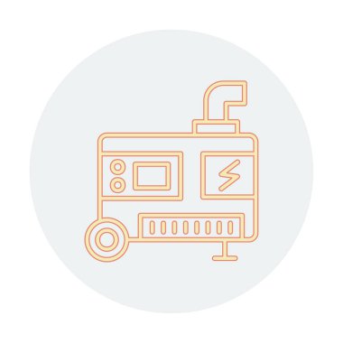 Elektrik Üretici simgesinin vektör çizimi                                        