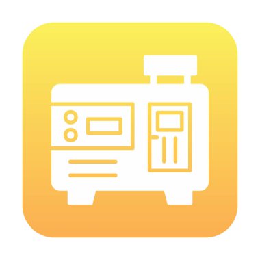 Elektrik jeneratörü çizgi simgesi biçimi, vektör illüstrasyon tasarımı