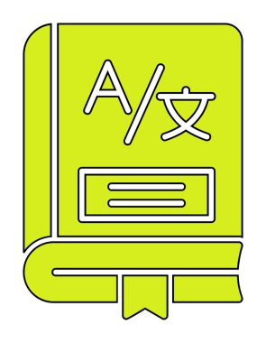 sözlük modern simgesinin vektör illüstrasyonu                               