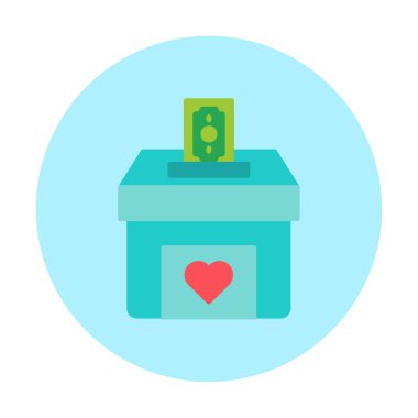 Bağış Kutusu vektör simgesi