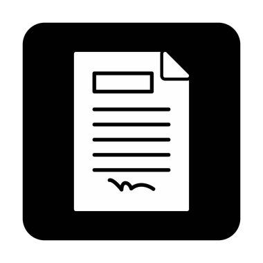 contract icon, vector illustration simple design