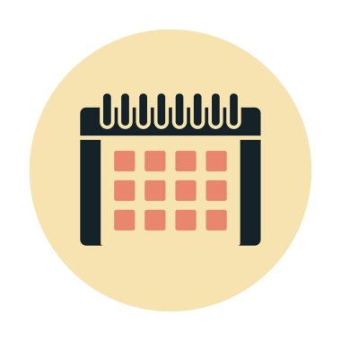 Takvim simgesi, vektör çizimi