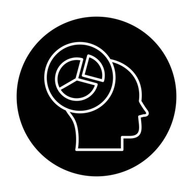 Basit Pasta Grafiği simgesi, vektör illüstrasyonu