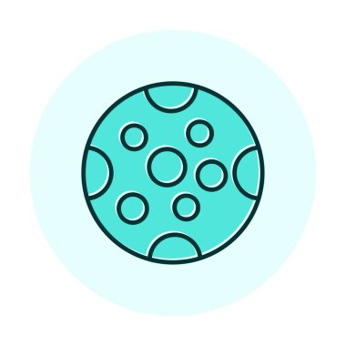 Dolunay düz ikonu. vektör illüstrasyonu 