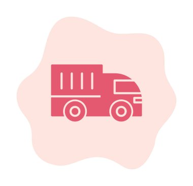 kamyon simgesi, vektör illüstrasyonu