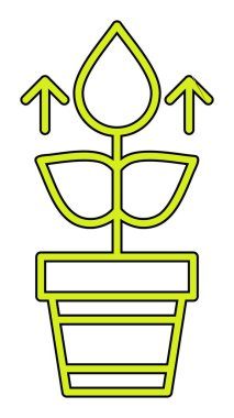 Bitki büyüme ikonu vektör illüstrasyonu