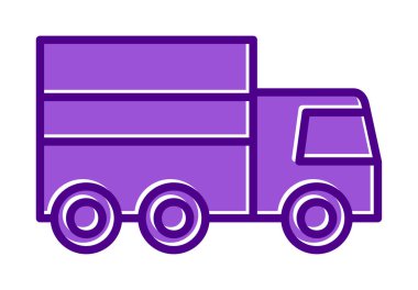 kamyon simgesi, vektör illüstrasyonu