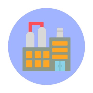 Factory icon, vector illustration simple design