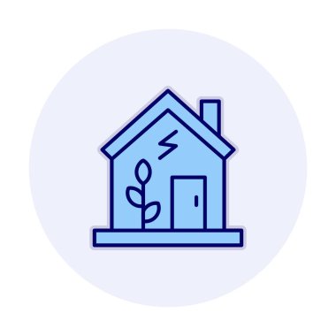 vector illustration of Green house icon 