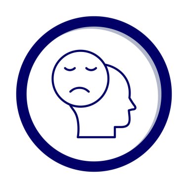 düz Üzüntü simgesi vektör çizimi tasarımı