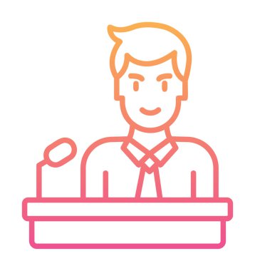 Konferans simgesi, vektör çizimi 