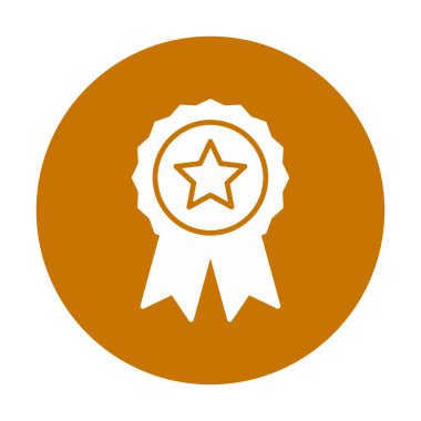 düz rozet vektör düz çizgi simgesi