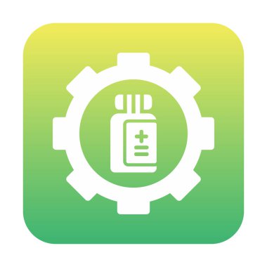 İlaç şişesi simgesi, vektör illüstrasyonu basit tasarım