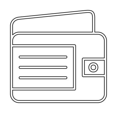 Cüzdan web simgesi, vektör illüstrasyon tasarımı