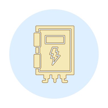 Güç simgesi, vektör illüstrasyonu. Yüksek Voltaj Kutusu              