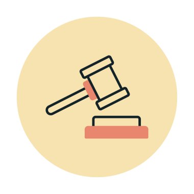 düz adalet yasası ikonu vektör illüstrasyonu