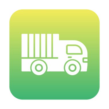 dağıtım kamyonu simgesi, vektör illüstrasyonu