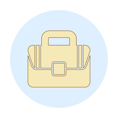 Çanta. Web simgesi basit illüstrasyon