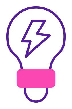 ampul ışığı simgesi, vektör illüstrasyonu 