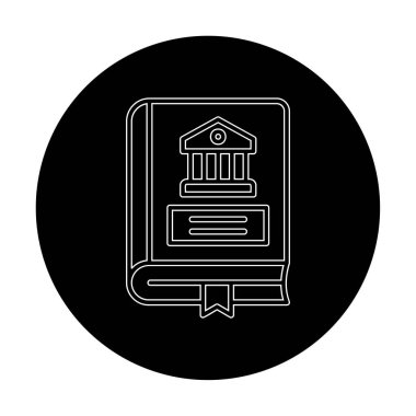 Tarih kitabı simgesinin vektör illüstrasyonu