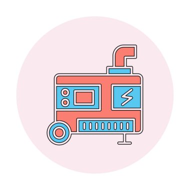 Elektrik Üretici simgesinin vektör çizimi                                        