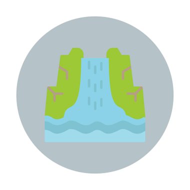 Basit Waterfal simgesi, vektör illüstrasyonu